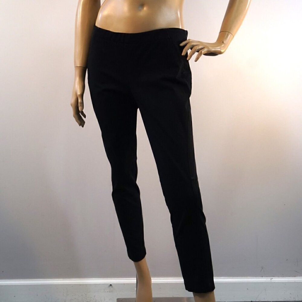 Brunello Cucinelli Crop Leggings Black Pants Size 8 Made In Italy